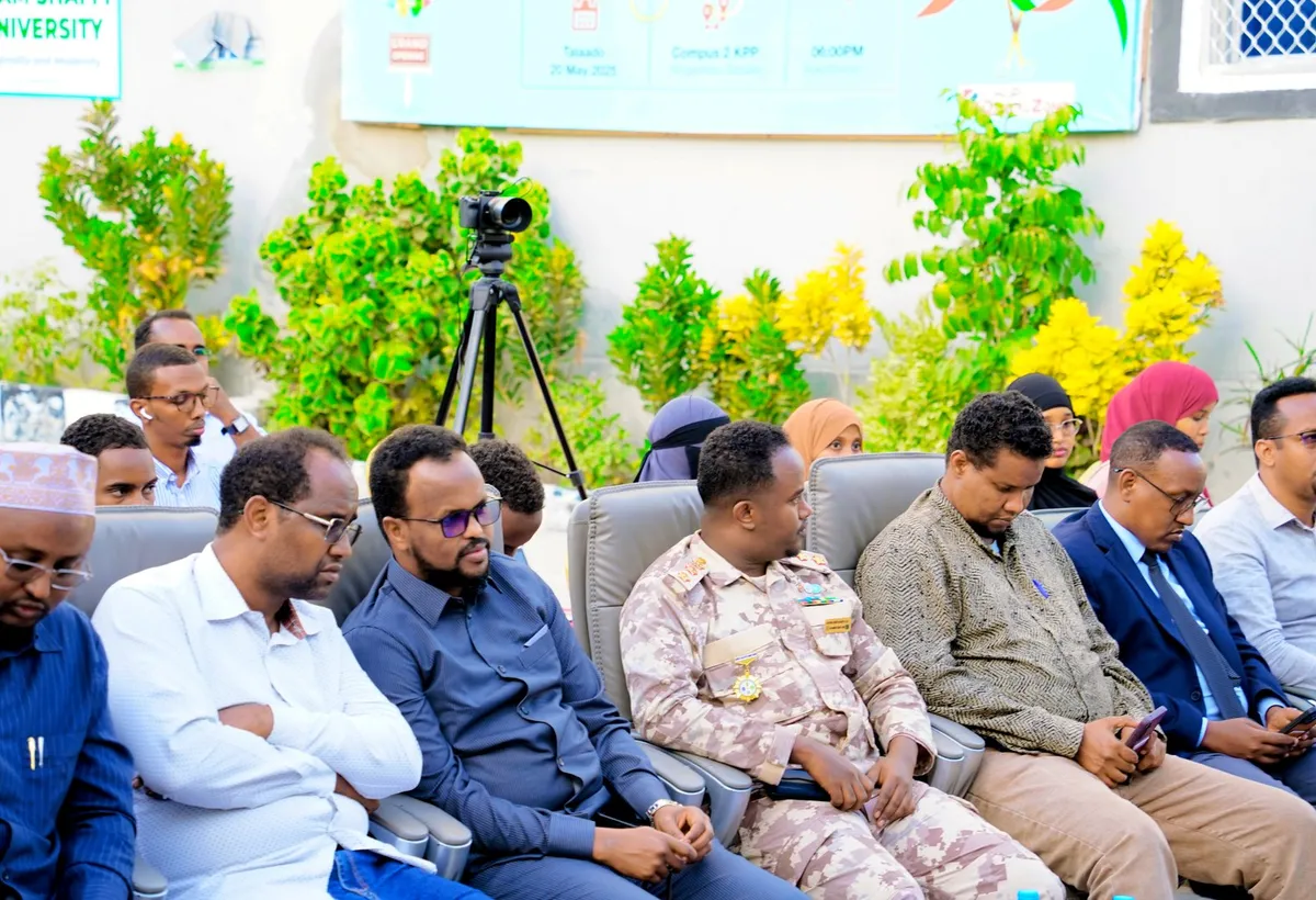 Guests seated in rows at an institutional event in Somalia